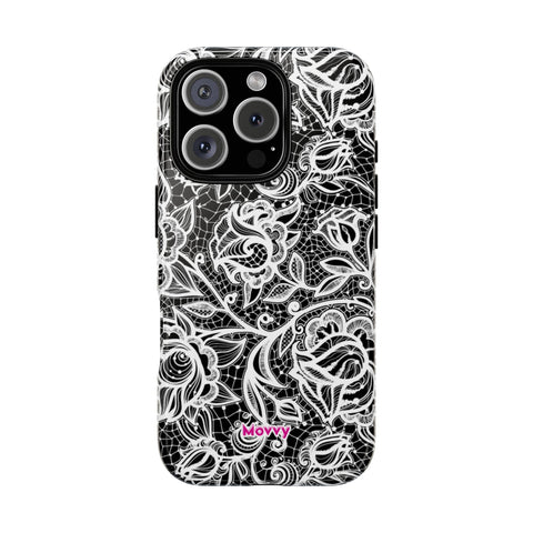 Laced Fleurs-Phone Case-Printify-iPhone 16 Pro-Glossy-Movvy