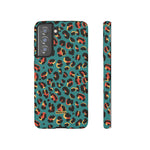 Turquoise Leopard-Phone Case-Samsung Galaxy S21 FE-Matte-Movvy