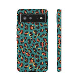 Turquoise Leopard-Phone Case-Google Pixel 6-Matte-Movvy