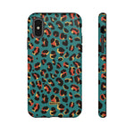 Turquoise Leopard-Phone Case-iPhone XS-Matte-Movvy