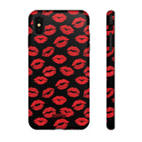Red Lips (Black)-Phone Case-iPhone XS MAX-Matte-Movvy
