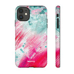 Aquaberry Brushstrokes-Phone Case-iPhone 11-Matte-Movvy