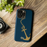 Gold Chained Anchor-Phone Case-Movvy