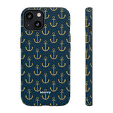 Gold Anchors-Phone Case-iPhone 13-Matte-Movvy