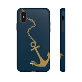 Gold Chained Anchor-Phone Case-iPhone XS-Matte-Movvy