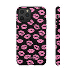 Pink Lips (Black)-Phone Case-iPhone 11 Pro-Matte-Movvy