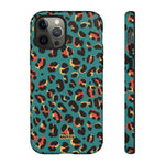 Turquoise Leopard-Phone Case-iPhone 12 Pro-Glossy-Movvy