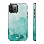 Aquamarine Watercolor-Phone Case-iPhone 12 Pro-Glossy-Movvy