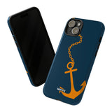 Orange Chained Anchor-Phone Case-Movvy