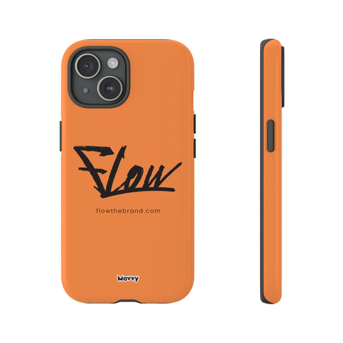 FLOW (Orange)-Phone Case-iPhone 15-Glossy-Movvy