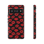 Red Lips (Black)-Phone Case-Google Pixel 6 Pro-Glossy-Movvy
