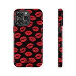 Red Lips (Black)-Phone Case-iPhone 15 Pro Max-Glossy-Movvy