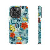 Hawaiian Flowers-Phone Case-iPhone 15 Pro-Glossy-Movvy