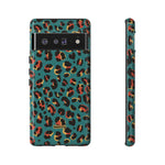 Turquoise Leopard-Phone Case-Google Pixel 6 Pro-Glossy-Movvy