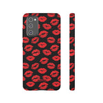 Red Lips (Black)-Phone Case-Samsung Galaxy S20 FE-Matte-Movvy