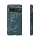 Wheel and Anchor-Phone Case-Google Pixel 7-Matte-Movvy
