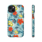 Hawaiian Flowers-Phone Case-iPhone 14 Plus-Matte-Movvy