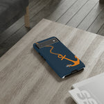 Orange Chained Anchor-Phone Case-Movvy