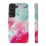 Aquaberry Brushstrokes-Phone Case-Samsung Galaxy S22-Matte-Movvy