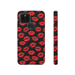 Red Lips (Black)-Phone Case-Google Pixel 5 5G-Matte-Movvy