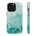 Aquamarine Watercolor-Phone Case-iPhone 13 Pro-Glossy-Movvy