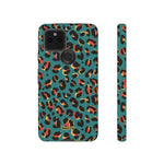 Turquoise Leopard-Phone Case-Google Pixel 5 5G-Glossy-Movvy