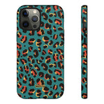 Turquoise Leopard-Phone Case-iPhone 12 Pro Max-Matte-Movvy