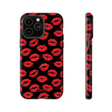 Red Lips (Black)-Phone Case-iPhone 14 Pro Max-Glossy-Movvy