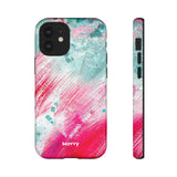Aquaberry Brushstrokes-Phone Case-iPhone 12 Mini-Glossy-Movvy