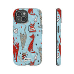 Cats and Lattes-Phone Case-iPhone 15-Matte-Movvy