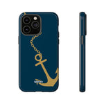Gold Chained Anchor-Phone Case-iPhone 14 Pro Max-Glossy-Movvy