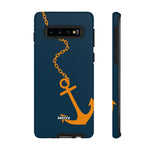 Orange Chained Anchor-Phone Case-Samsung Galaxy S10-Glossy-Movvy