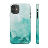 Aquamarine Watercolor-Phone Case-iPhone 11-Matte-Movvy