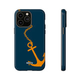 Orange Chained Anchor-Phone Case-iPhone 14 Pro Max-Glossy-Movvy