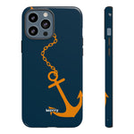 Orange Chained Anchor-Phone Case-iPhone 13 Pro Max-Glossy-Movvy