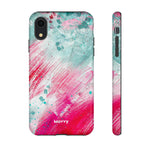 Aquaberry Brushstrokes-Phone Case-iPhone XR-Glossy-Movvy