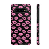 Pink Lips (Black)-Phone Case-Samsung Galaxy S10-Matte-Movvy