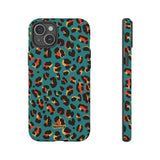 Turquoise Leopard-Phone Case-iPhone 15 Plus-Matte-Movvy