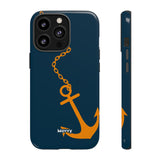 Orange Chained Anchor-Phone Case-iPhone 13 Pro-Glossy-Movvy