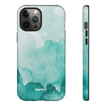 Aquamarine Watercolor-Phone Case-iPhone 12 Pro Max-Glossy-Movvy