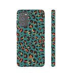 Turquoise Leopard-Phone Case-Samsung Galaxy S20 FE-Glossy-Movvy