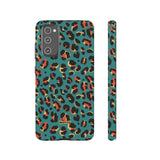 Turquoise Leopard-Phone Case-Samsung Galaxy S20 FE-Glossy-Movvy