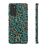 Turquoise Leopard-Phone Case-Samsung Galaxy S20-Glossy-Movvy