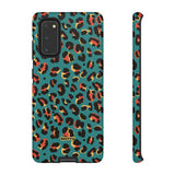 Turquoise Leopard-Phone Case-Samsung Galaxy S20-Glossy-Movvy