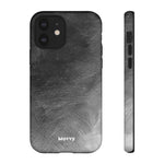 Grayscale Brushstrokes-Phone Case-iPhone 12-Matte-Movvy