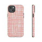 Seaside Plaid-Phone Case-iPhone 15 Plus-Matte-Movvy