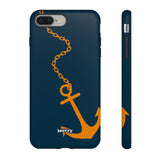 Orange Chained Anchor-Phone Case-iPhone 8 Plus-Matte-Movvy