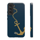 Gold Chained Anchor-Phone Case-Samsung Galaxy S22-Matte-Movvy