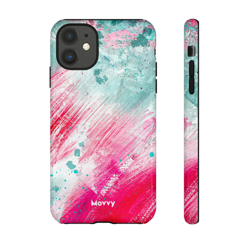 Aquaberry Brushstrokes-Phone Case-iPhone 11-Glossy-Movvy