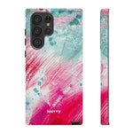 Aquaberry Brushstrokes-Phone Case-Samsung Galaxy S22 Ultra-Glossy-Movvy